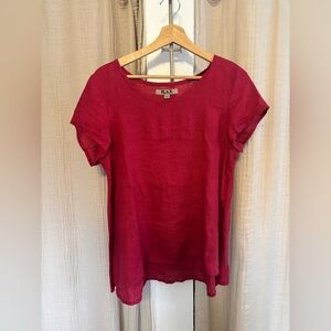 FLAX 100% Linen Blouse- Small